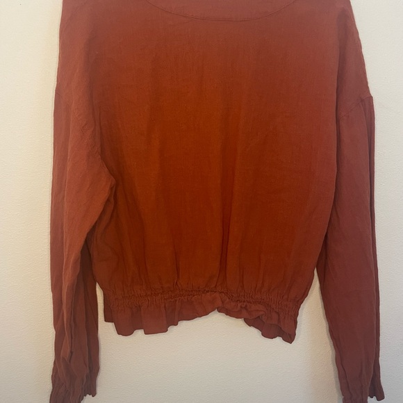Women’s Mossimo Orange Long Sleeve Shirt Size Medium - Picture 9 of 9